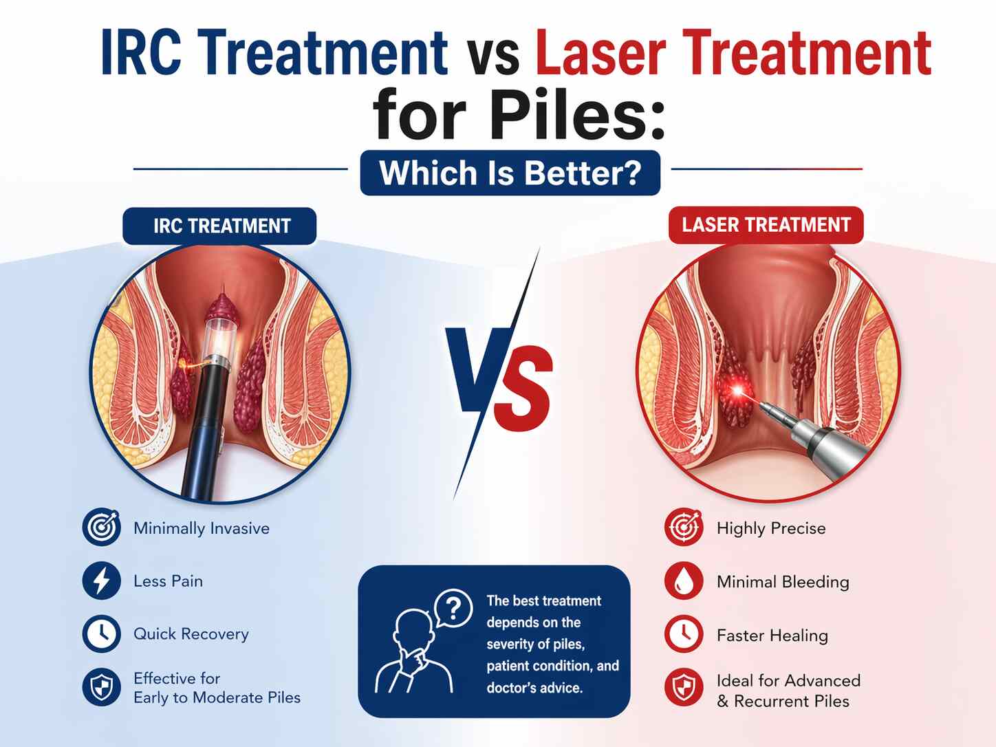 IRC Treatment vs Laser Treatment for Piles: Which Is Better?